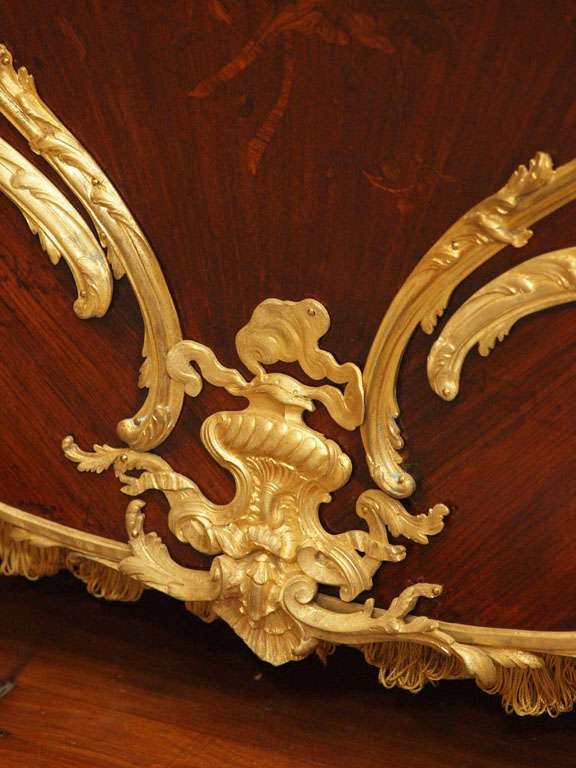 Antique French Ormolu Mounted Mahogany Bed Signed Francois Linke 2
