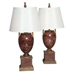Pair of Ceramic Urn Lamps