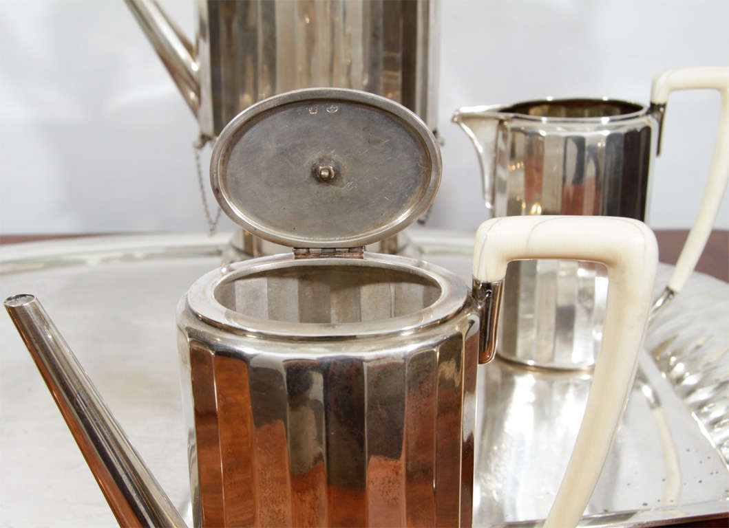 Fine & Rare Art Deco Silver Tea Service 2