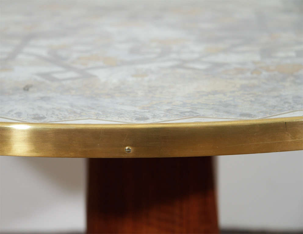 Fine Table by Leleu with Eglomisé Mirrored Top 3