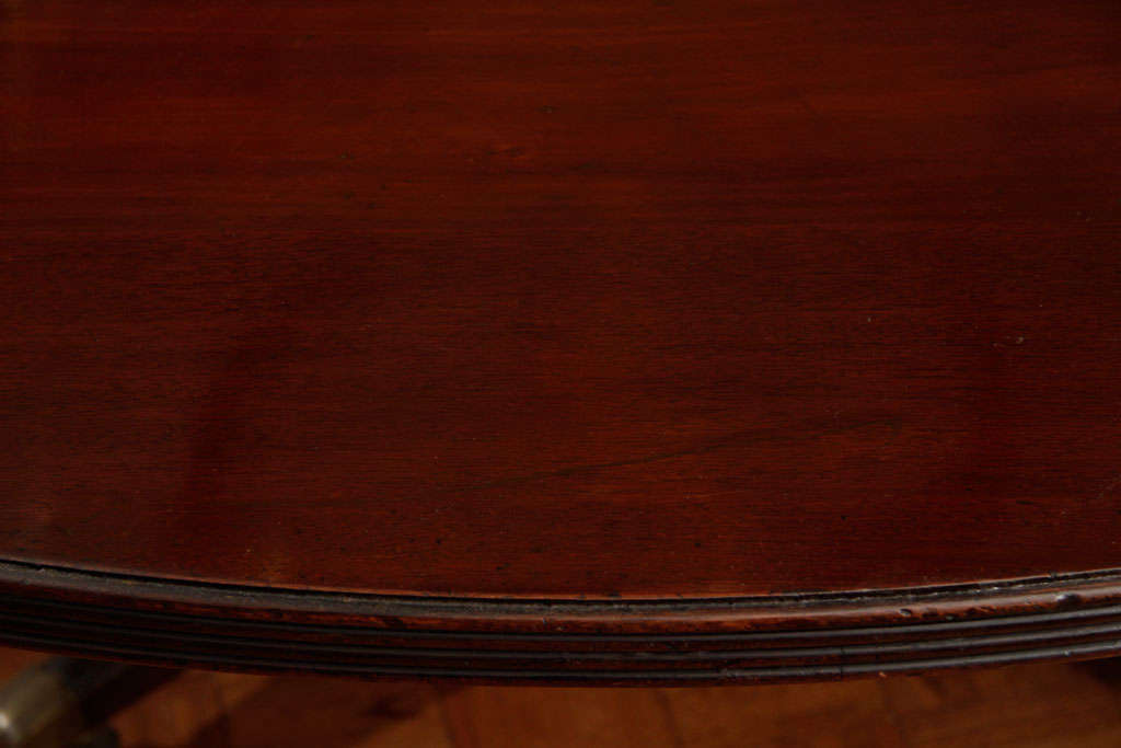19th Century Rare Round Mahogany Dining Table