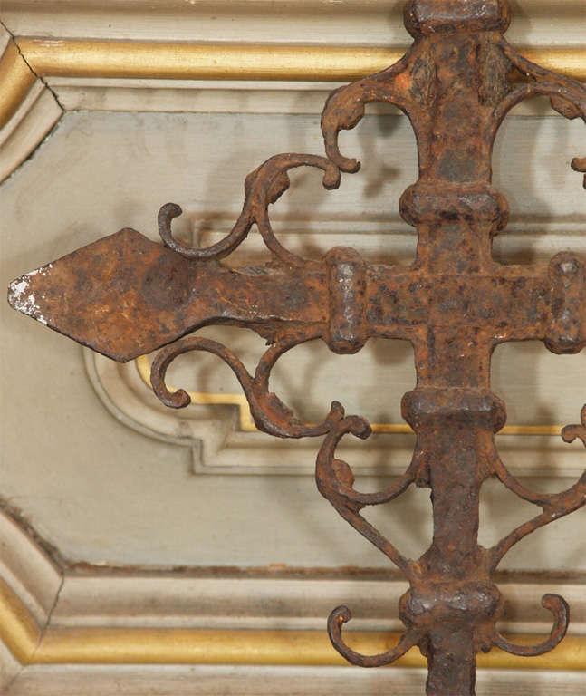 18th Century and Earlier 18th Century Italian Iron Cross For Sale