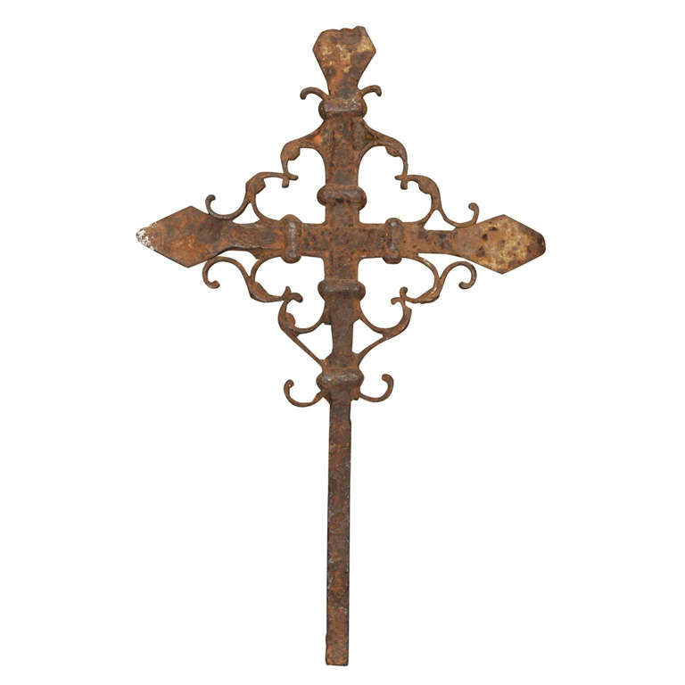 18th Century Italian Iron Cross For Sale