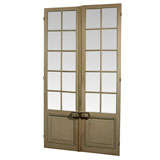 Antique Pair Early 20th Century French Doors with Directoire Latch