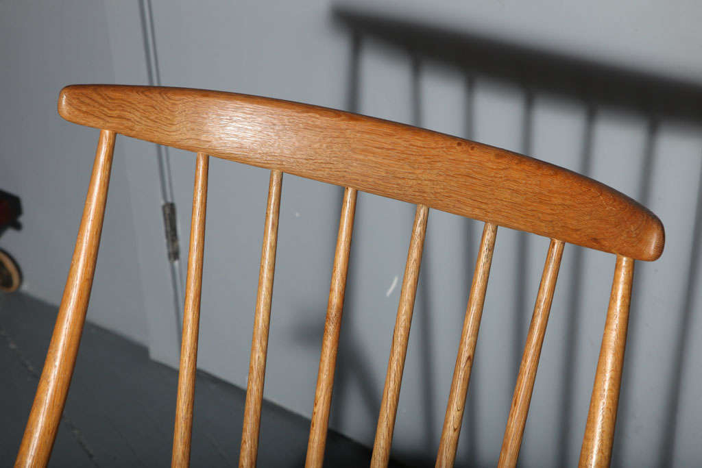 Danish Vintage Rocking Chair by Illum Wikkelso 2