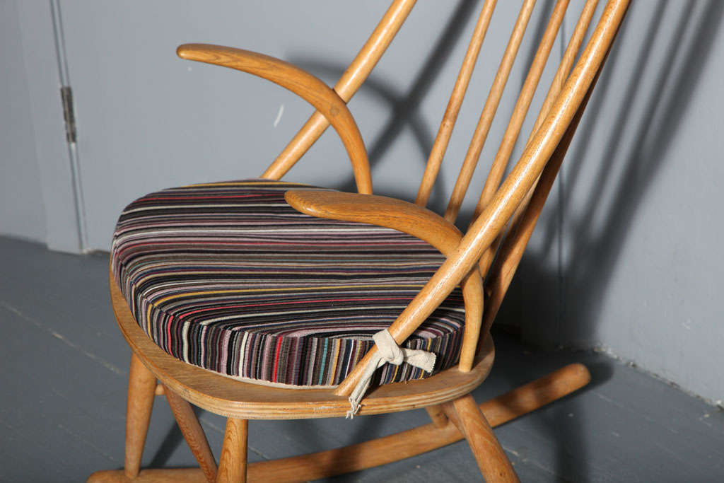 Danish Vintage Rocking Chair by Illum Wikkelso 4