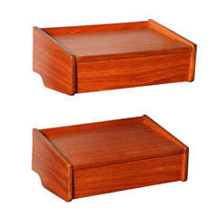 Scandinavian Design Teak Wall Mounted Shelves
