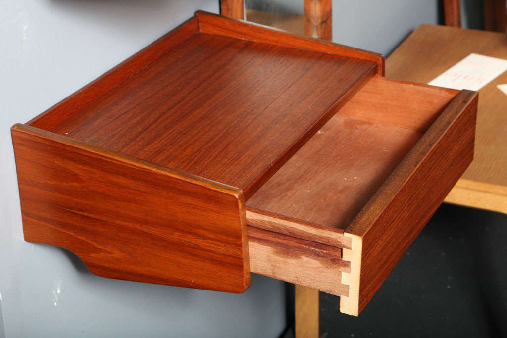 Scandinavian Design Teak Wall Mounted Shelves at 1stdibs