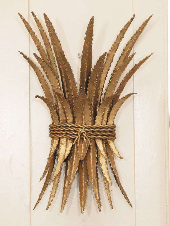 Pair of Gilded Iron Sconces