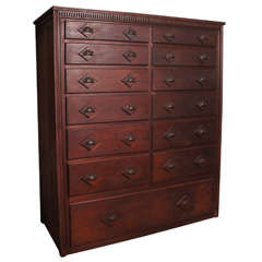 Antique Monumental Bank of Drawers