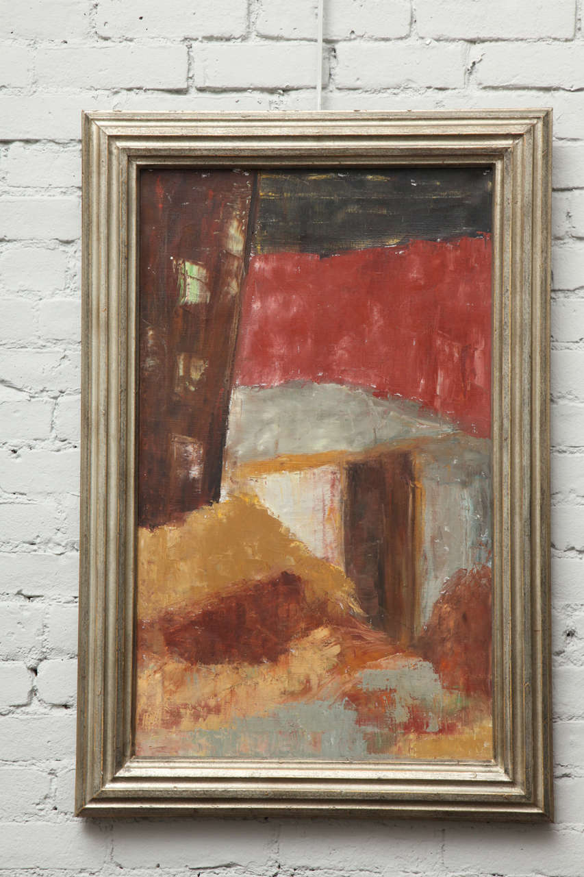Abstract Expressionist painting attributed to Birmingham artist Marietta Coleman (1902-1983), circa 1960 as shown in a gilded American 