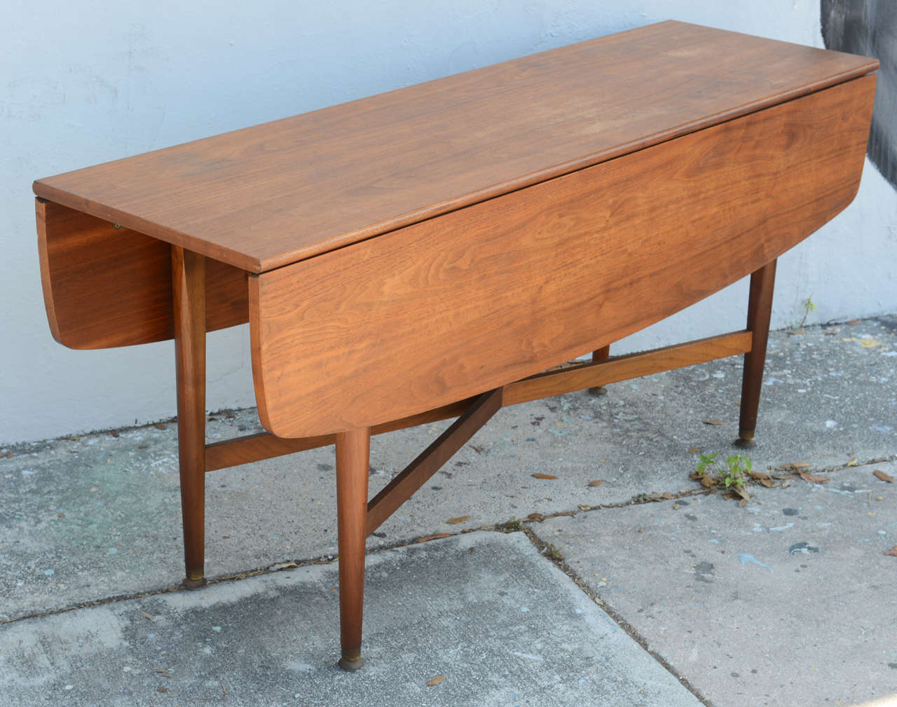 Mid-Century Modern Teak Drop-Leaf Dining or Console Table Danish, 1960s