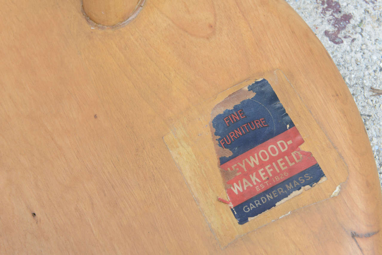 Maple Heywood Wakefield Swivel Foot Stool, USA 1960s For Sale