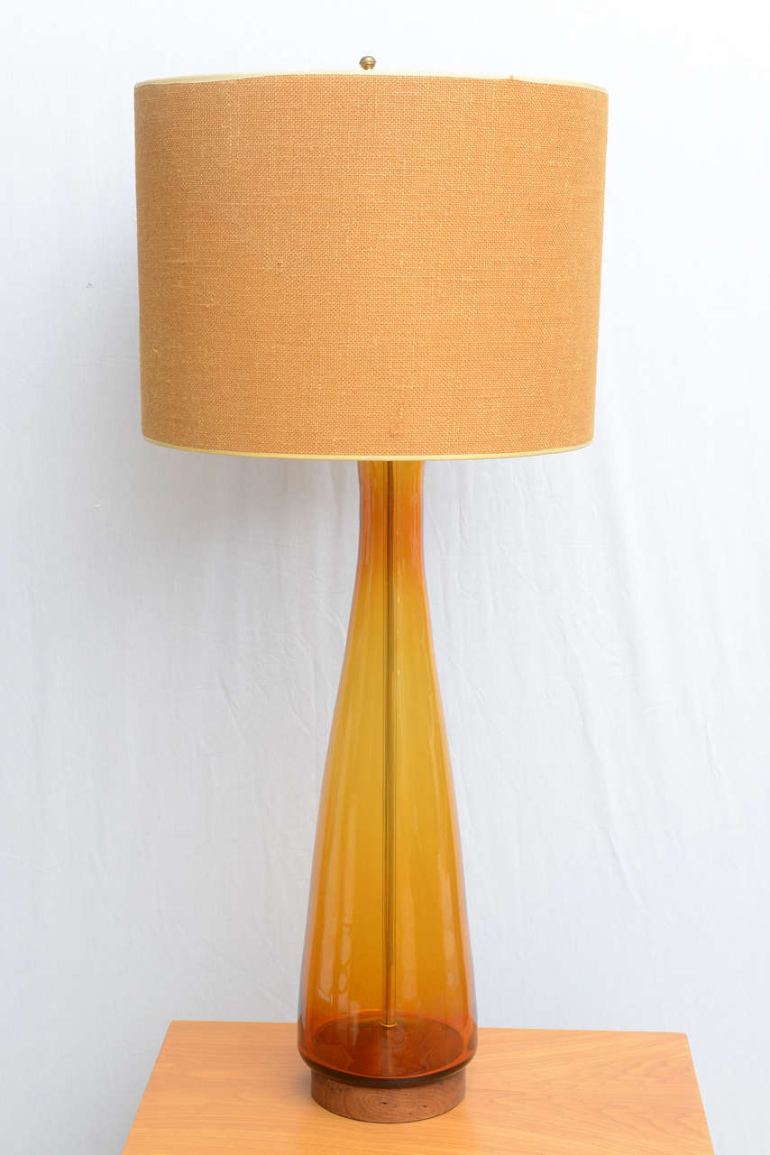 Oversized Murano glass lamp by Blanco--1960s USA