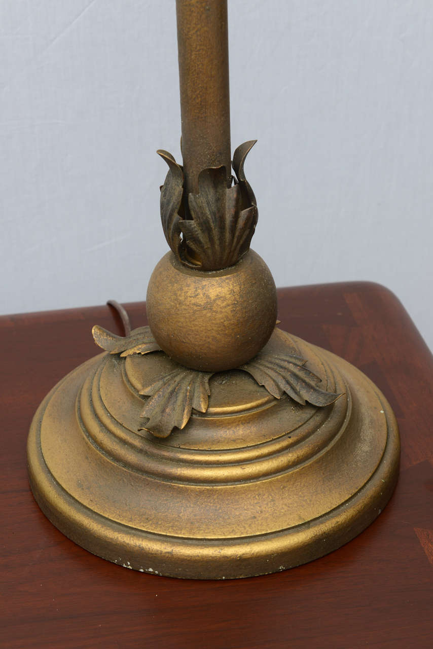 Lampade da tavolo alte in oro, anni '70, USA in vendita 1