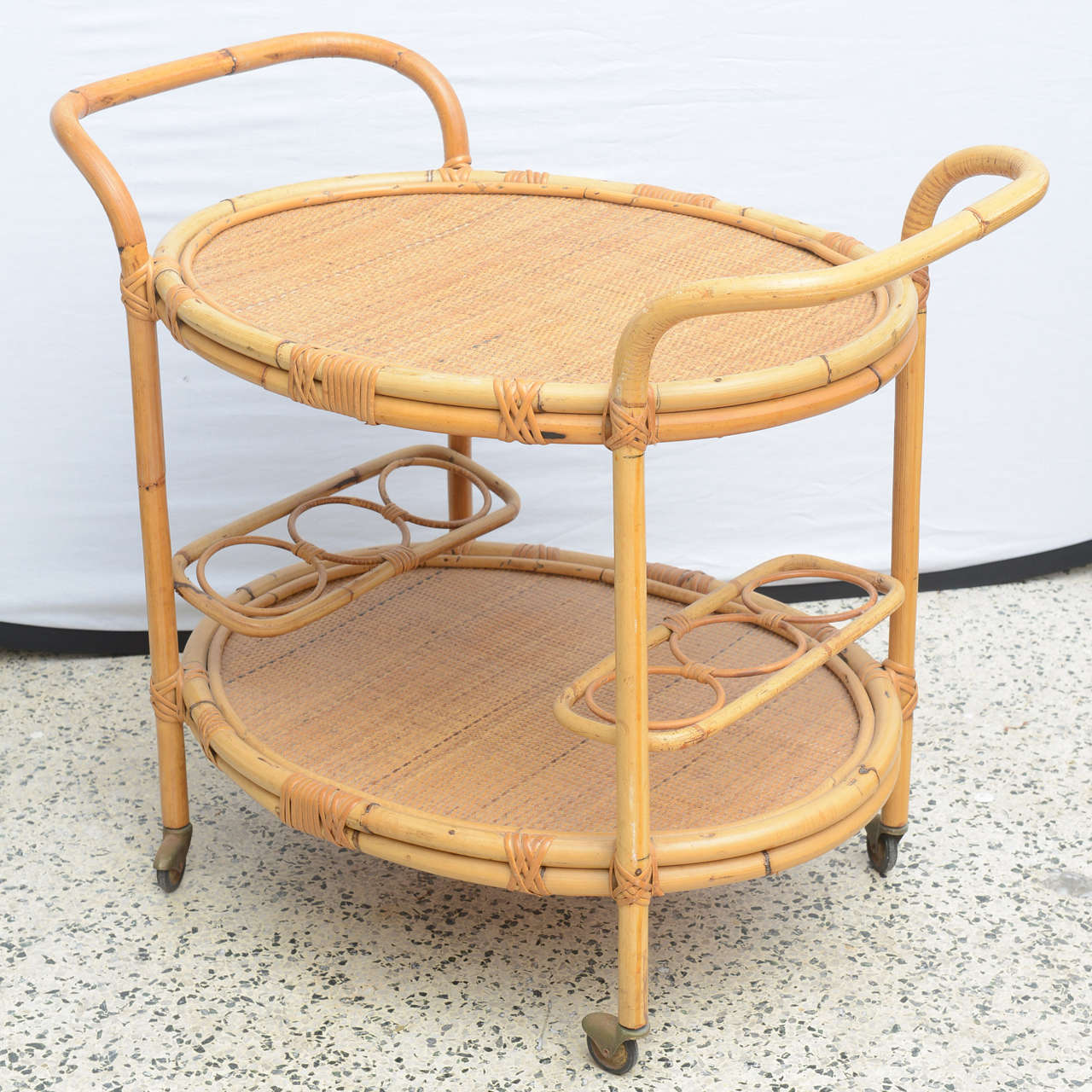 Bamboo Bar Cart, USA 1965 at 1stDibs vintage bamboo bar cart, bamboo
