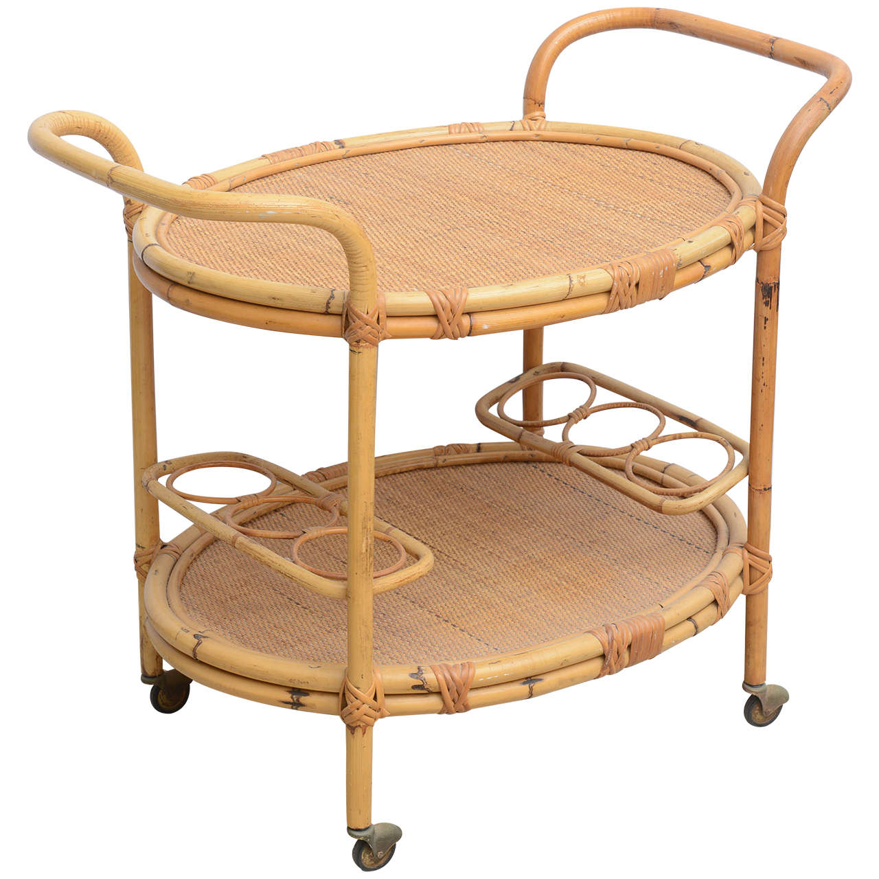 Bamboo Bar Cart, USA 1965 at 1stDibs vintage bamboo bar cart, bamboo