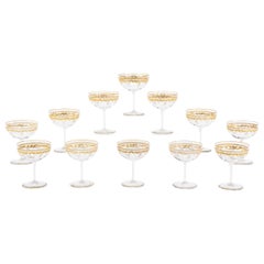 Set of 12 St. Louis, Hand Blown Crystal Footed Dessert Compotes or "Supremes"
