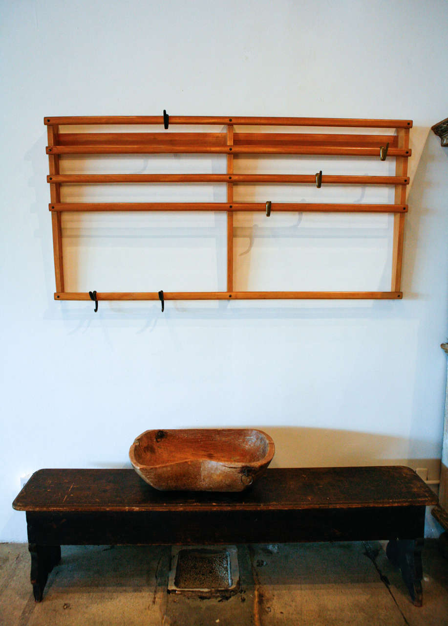 Large Carl Auböck Wall Rack, Austria, 1945 In Good Condition In Los Angeles, CA
