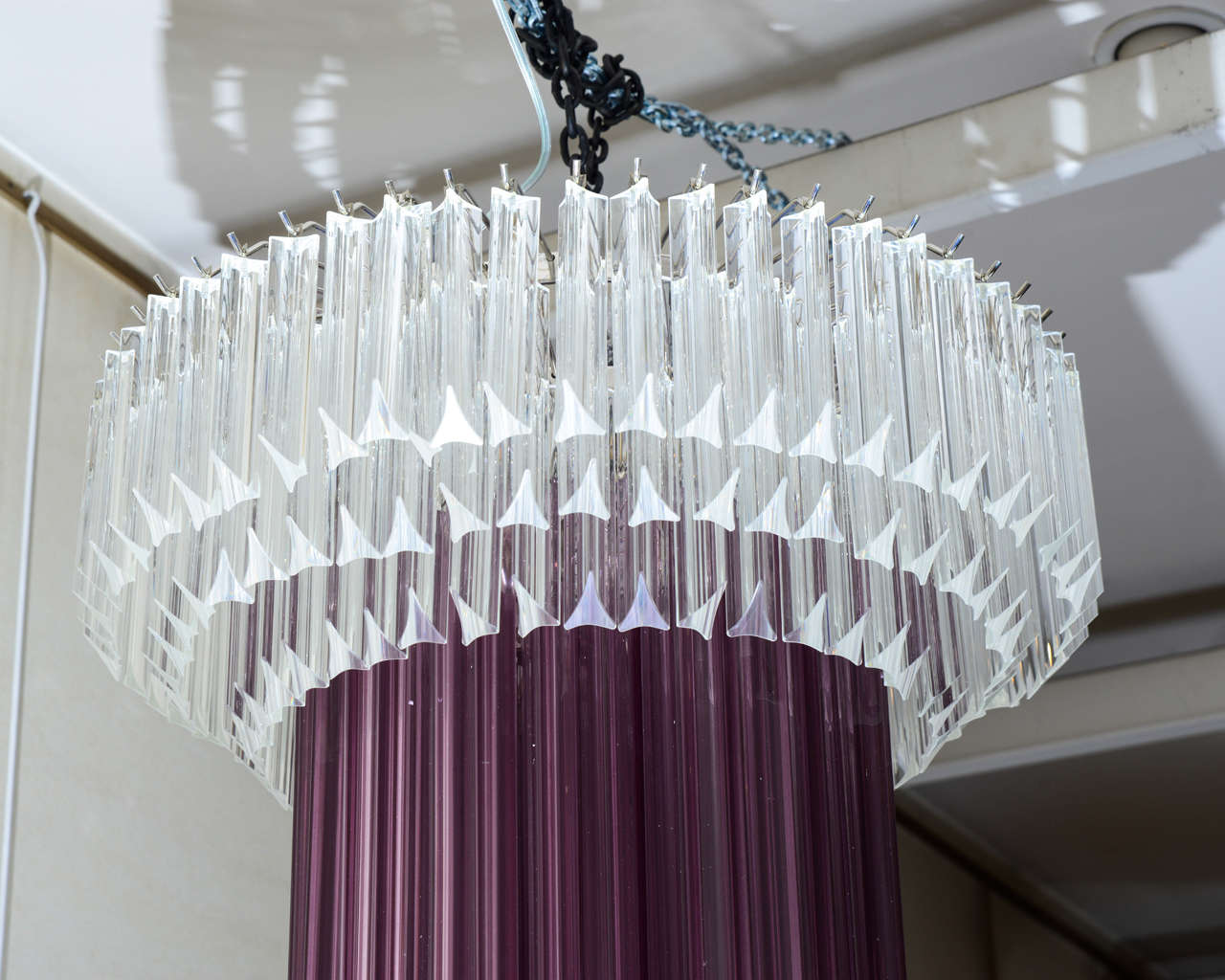 Italian Murano Glass Chandelier by Cenedese For Sale
