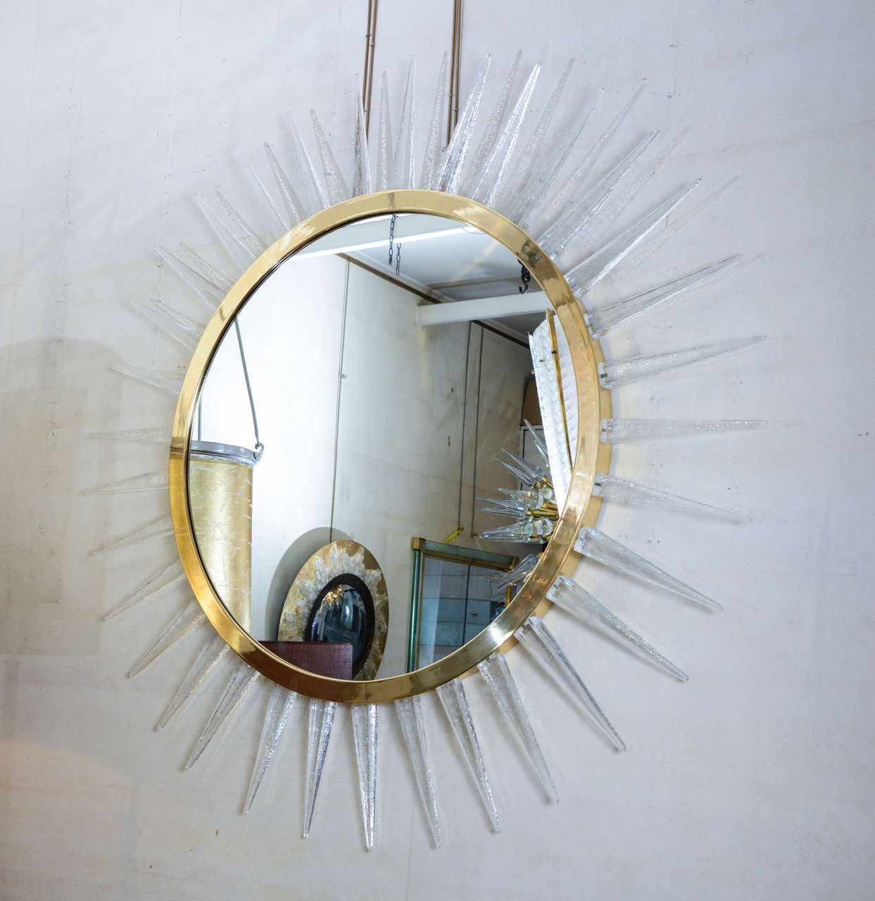 Contemporary Huge Sunburst Mirror Designed by Regis Royant