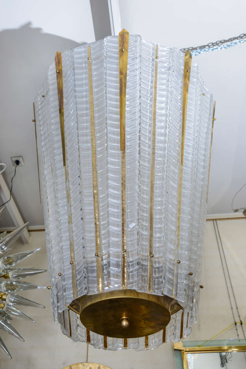 Large Murano Glass Lantern In Excellent Condition In Bois-Colombes, FR