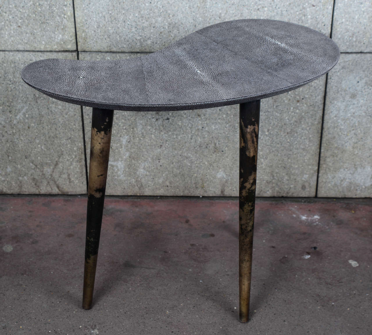 Pair of Shagreen and Parchment Side Tables For Sale 1