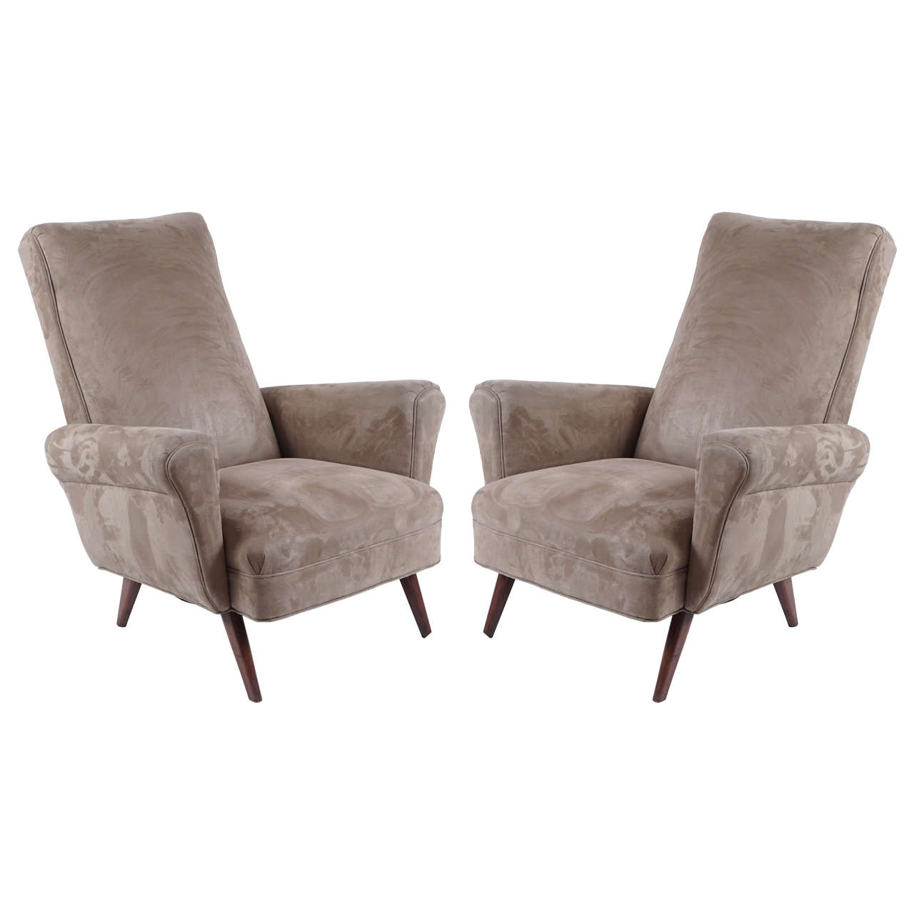 Sexy Pair of Art Deco Armchairs For Sale