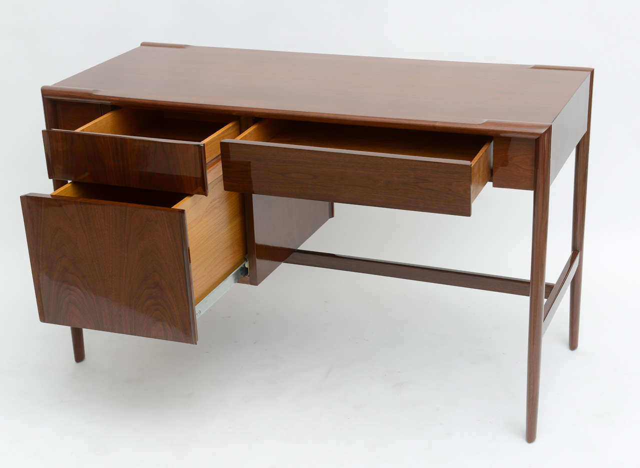 American Modern Walnut Desk For Sale 2