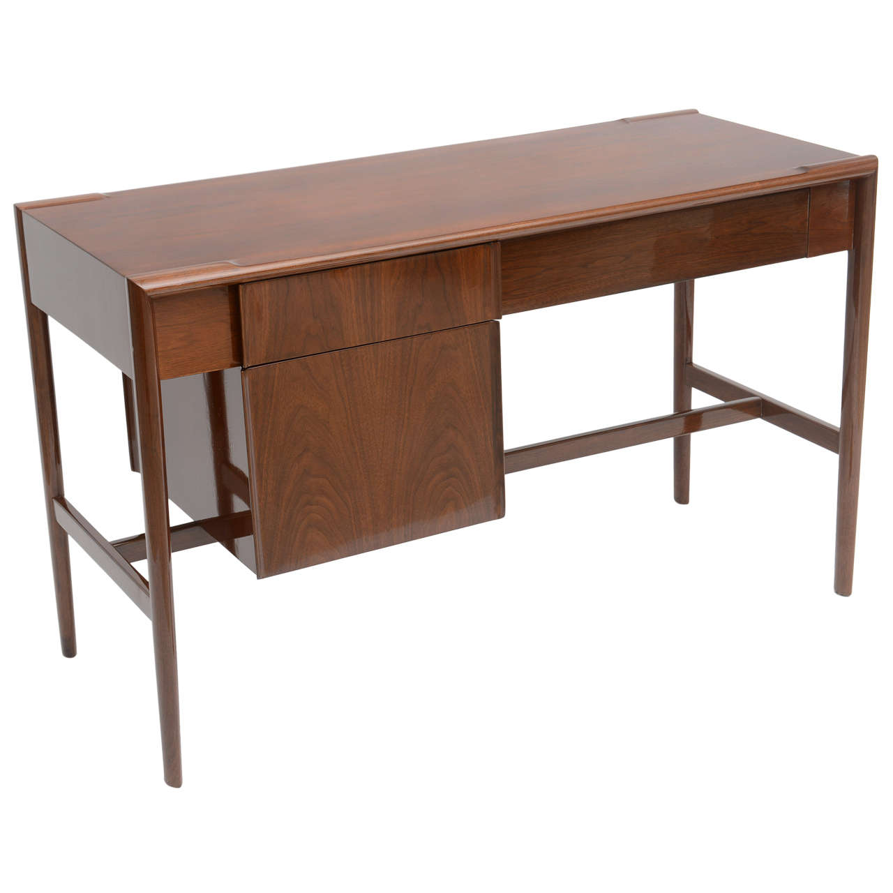 American Modern Walnut Desk For Sale At 1stdibs