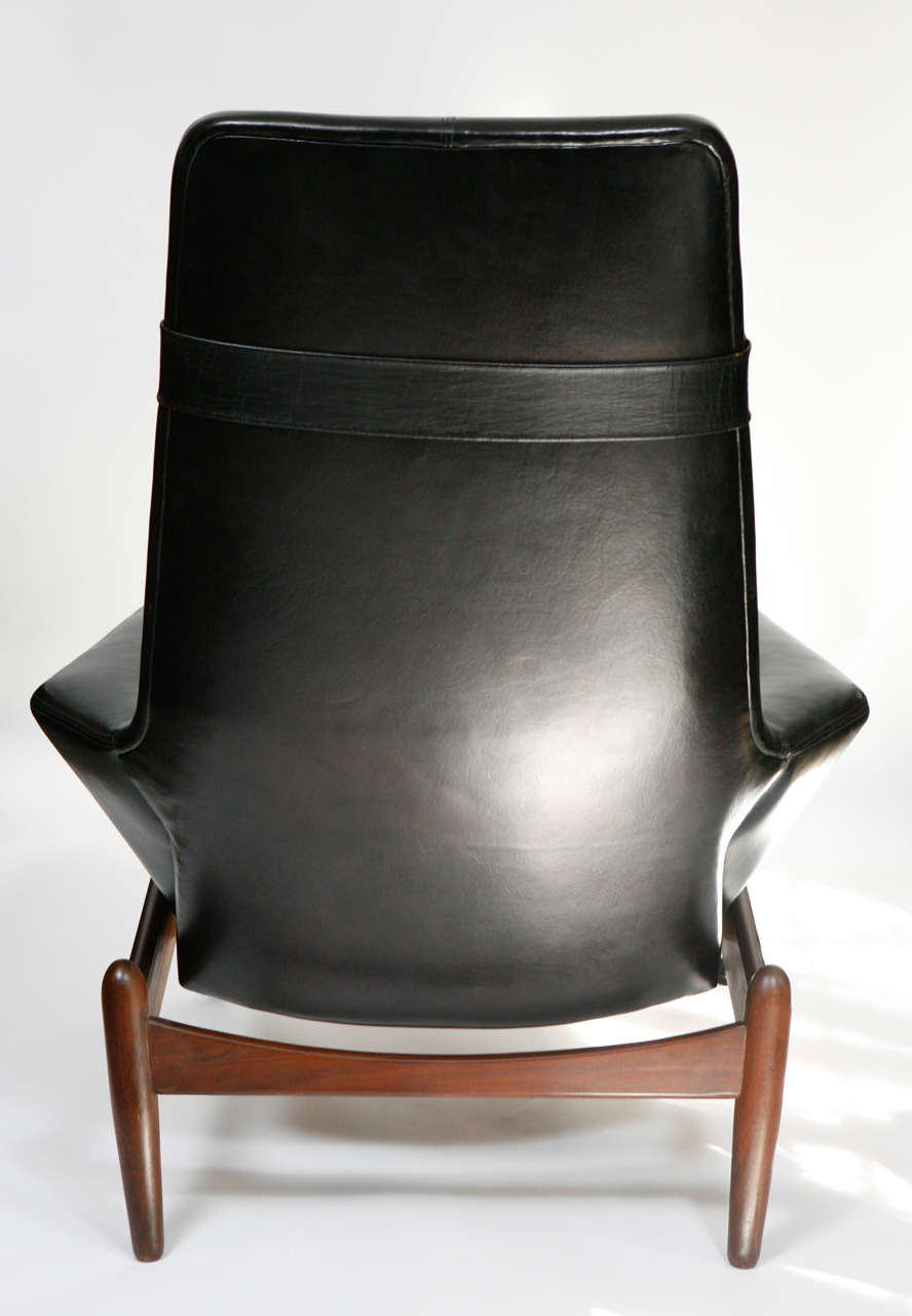 20th Century Ib Kofod-Larsen Lounge Chair and Ottoman, Denmark, circa 1960