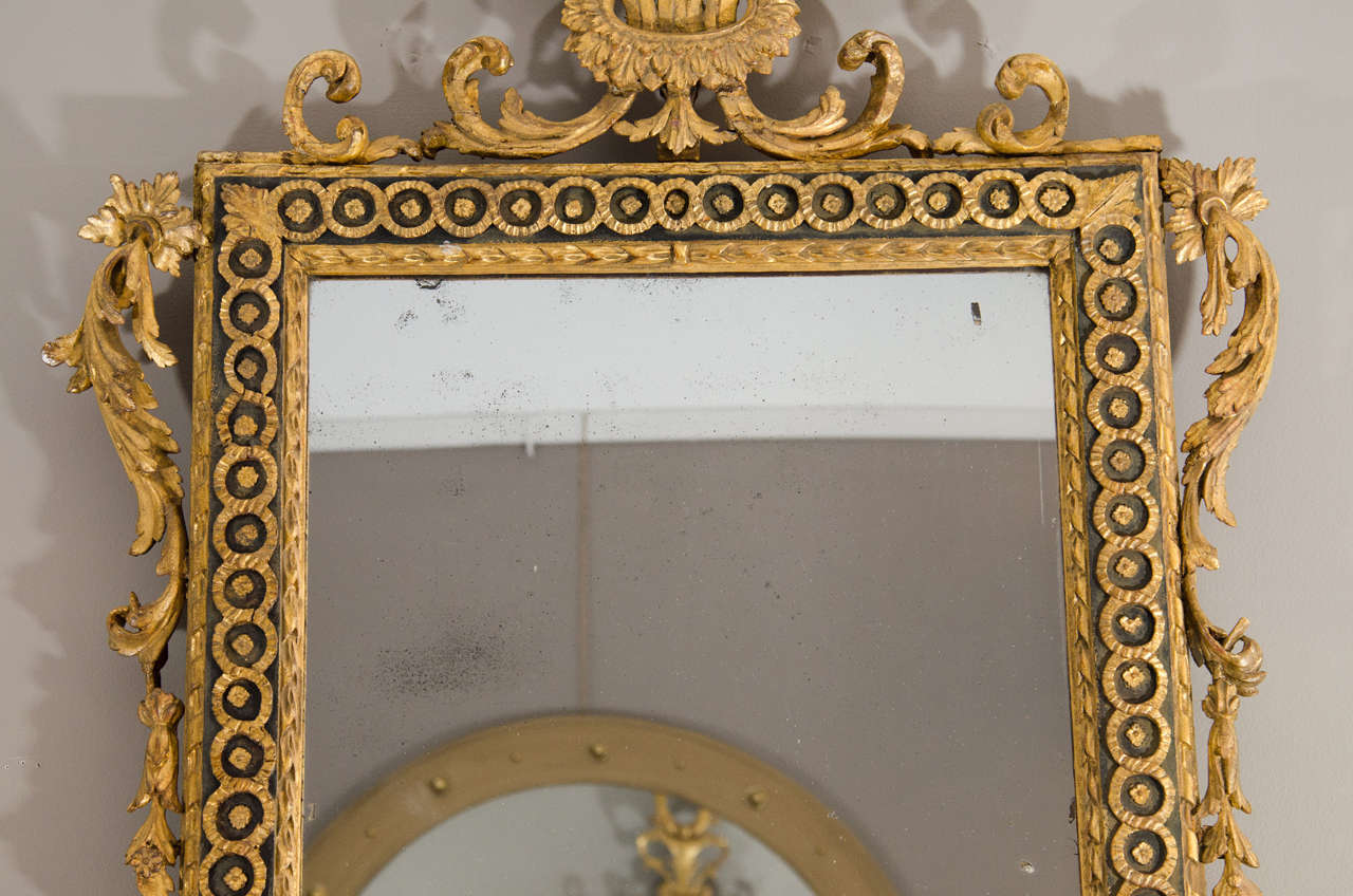 18th Century Large Italian Neoclassical Giltwood Mirror, Probably Naples