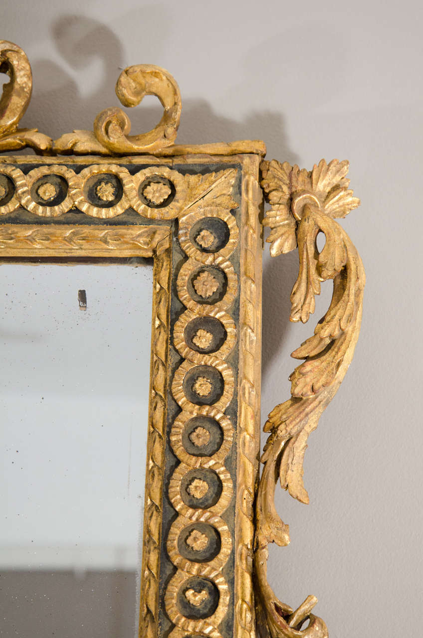 Large Italian Neoclassical Giltwood Mirror, Probably Naples 4