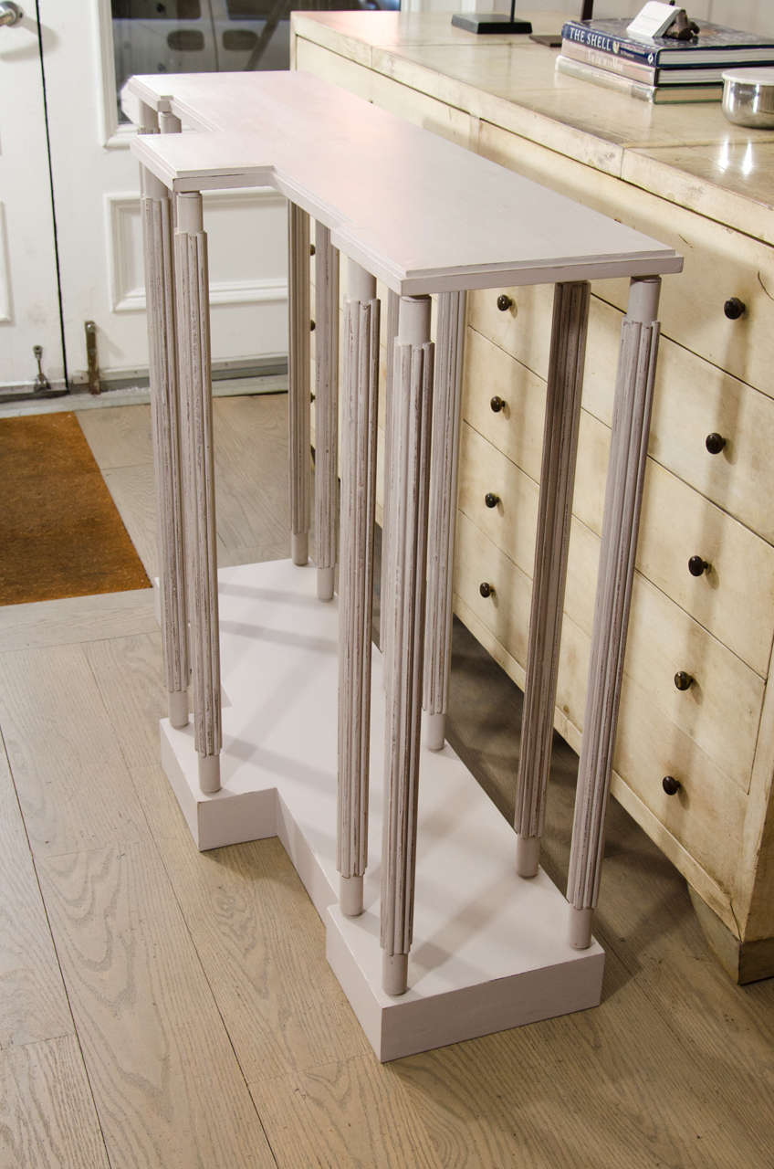 White Painted Model Stand or Console Table designed by Sir John Soane In Excellent Condition For Sale In Long Island City, NY