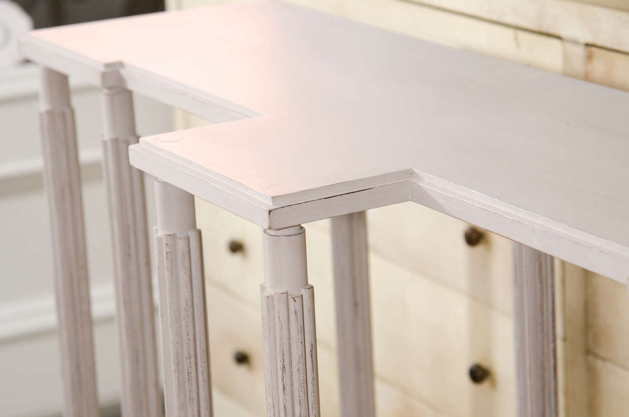 Contemporary White Painted Model Stand or Console Table designed by Sir John Soane For Sale