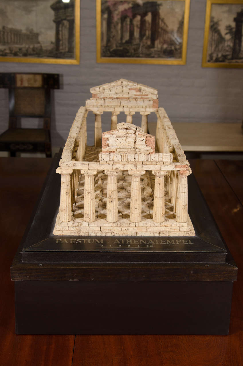 Cork Model of the Temple of Athena at Paestum by Dieter Cöllen