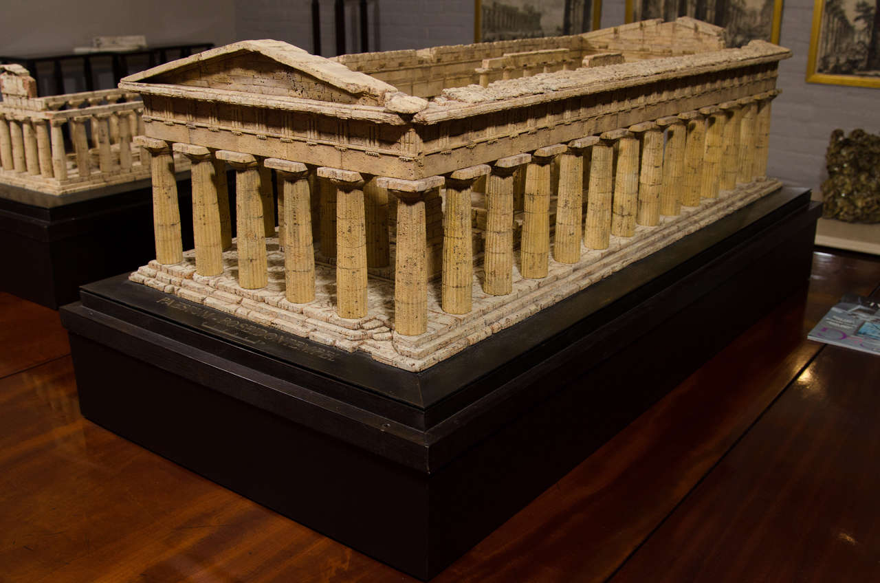 Grand Tour Cork Model of the Temple of Poseidon at Paestum by Dieter Cöllen For Sale