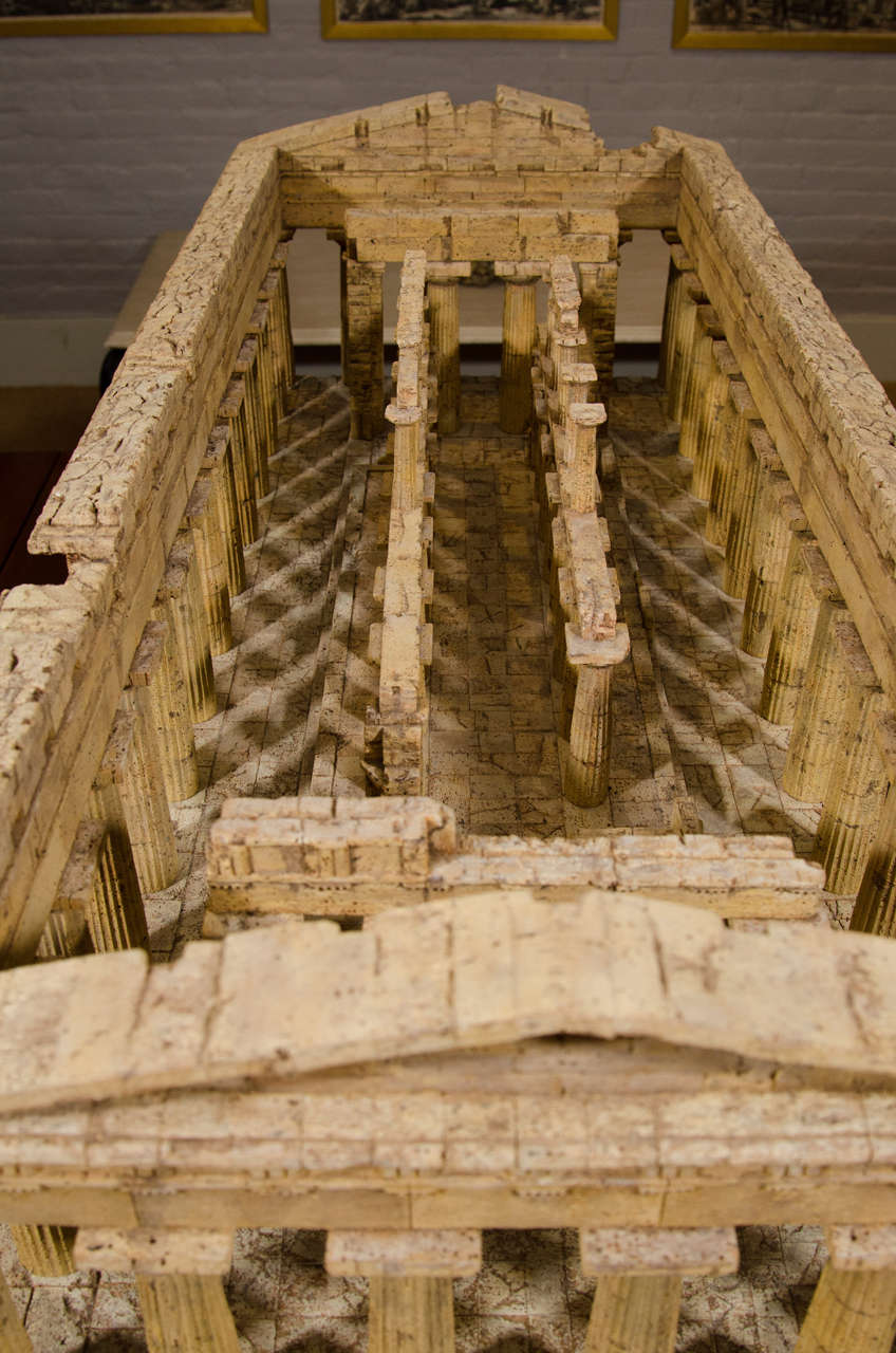 Cork Model of the Temple of Poseidon at Paestum by Dieter Cöllen In Excellent Condition For Sale In Long Island City, NY