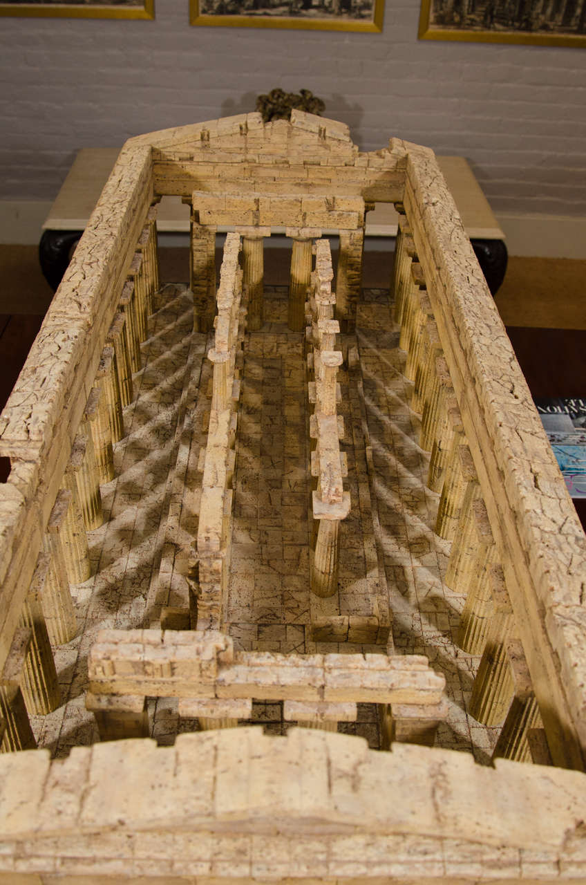 Cork Model of the Temple of Poseidon at Paestum by Dieter Cöllen For Sale 1