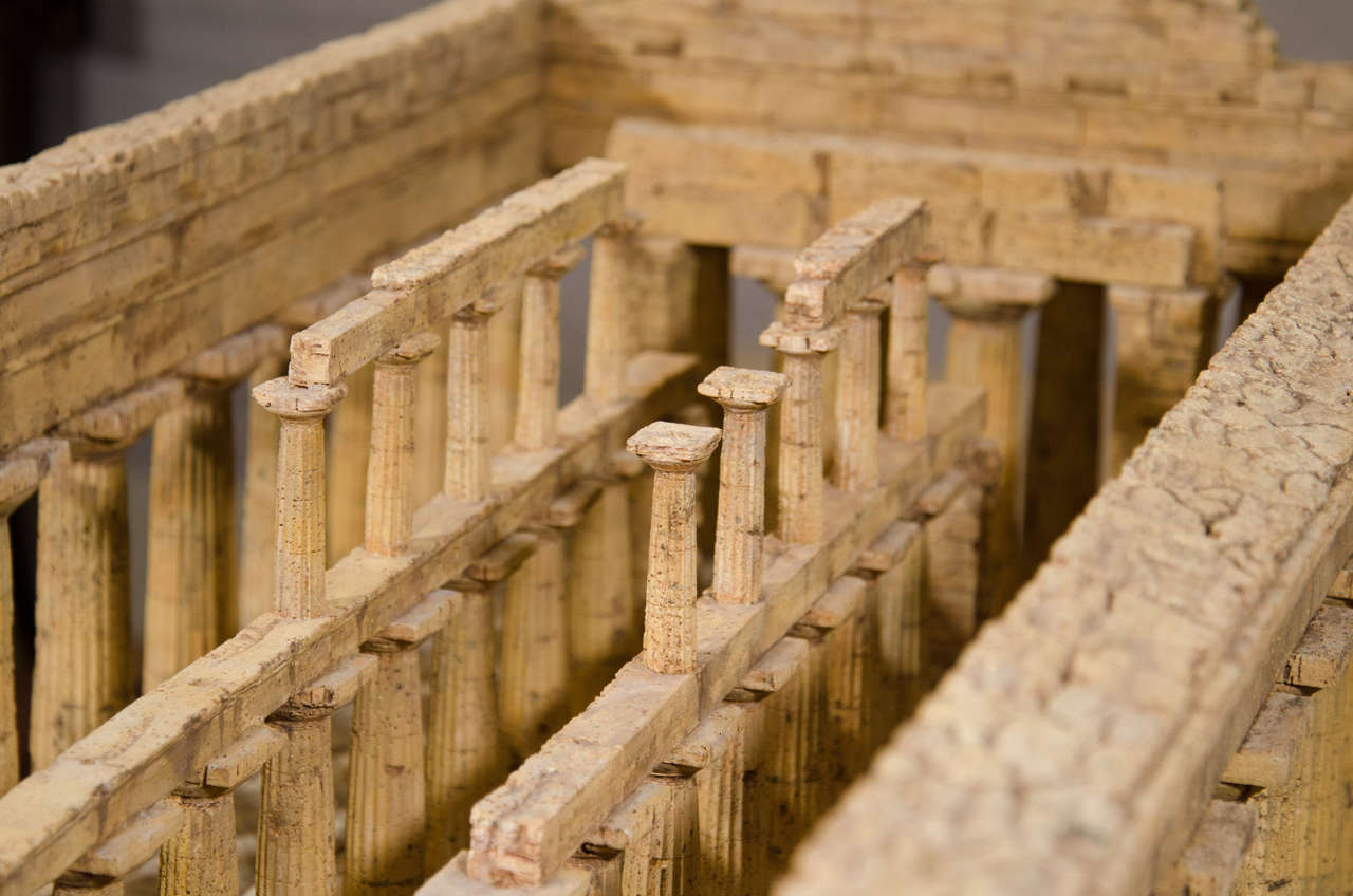Cork Model of the Temple of Poseidon at Paestum by Dieter Cöllen For Sale 2