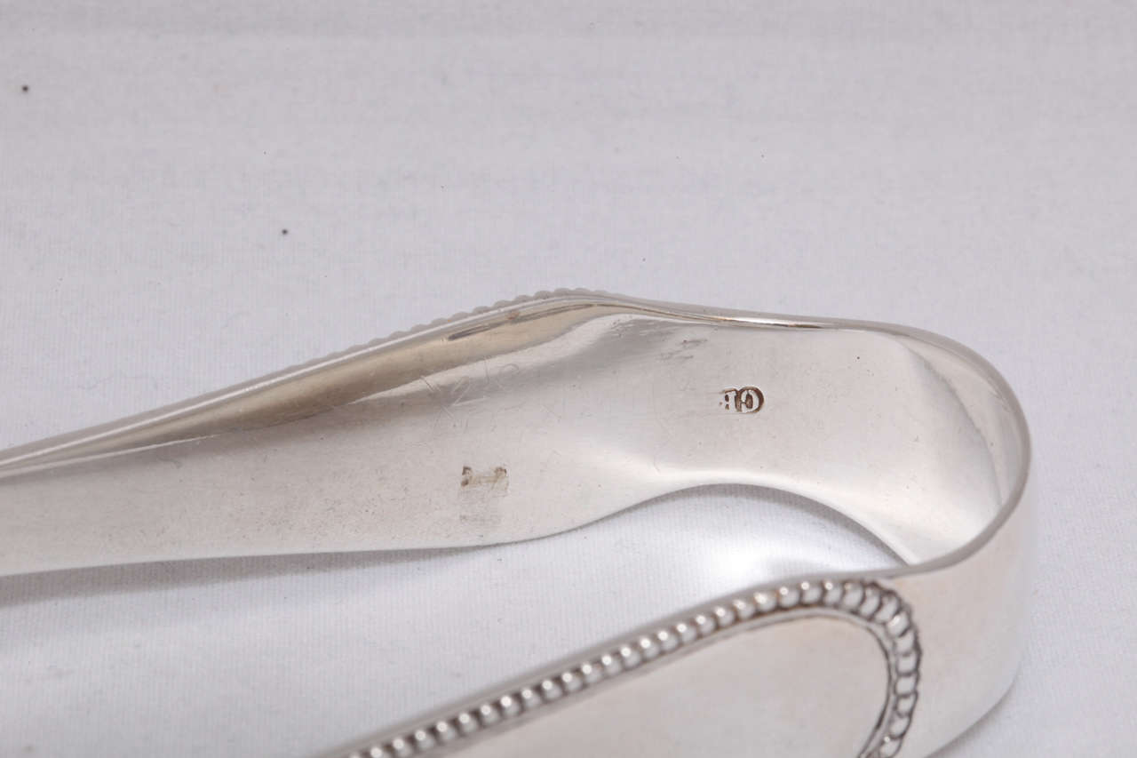 English Victorian Sterling Silver Asparagus Tongs