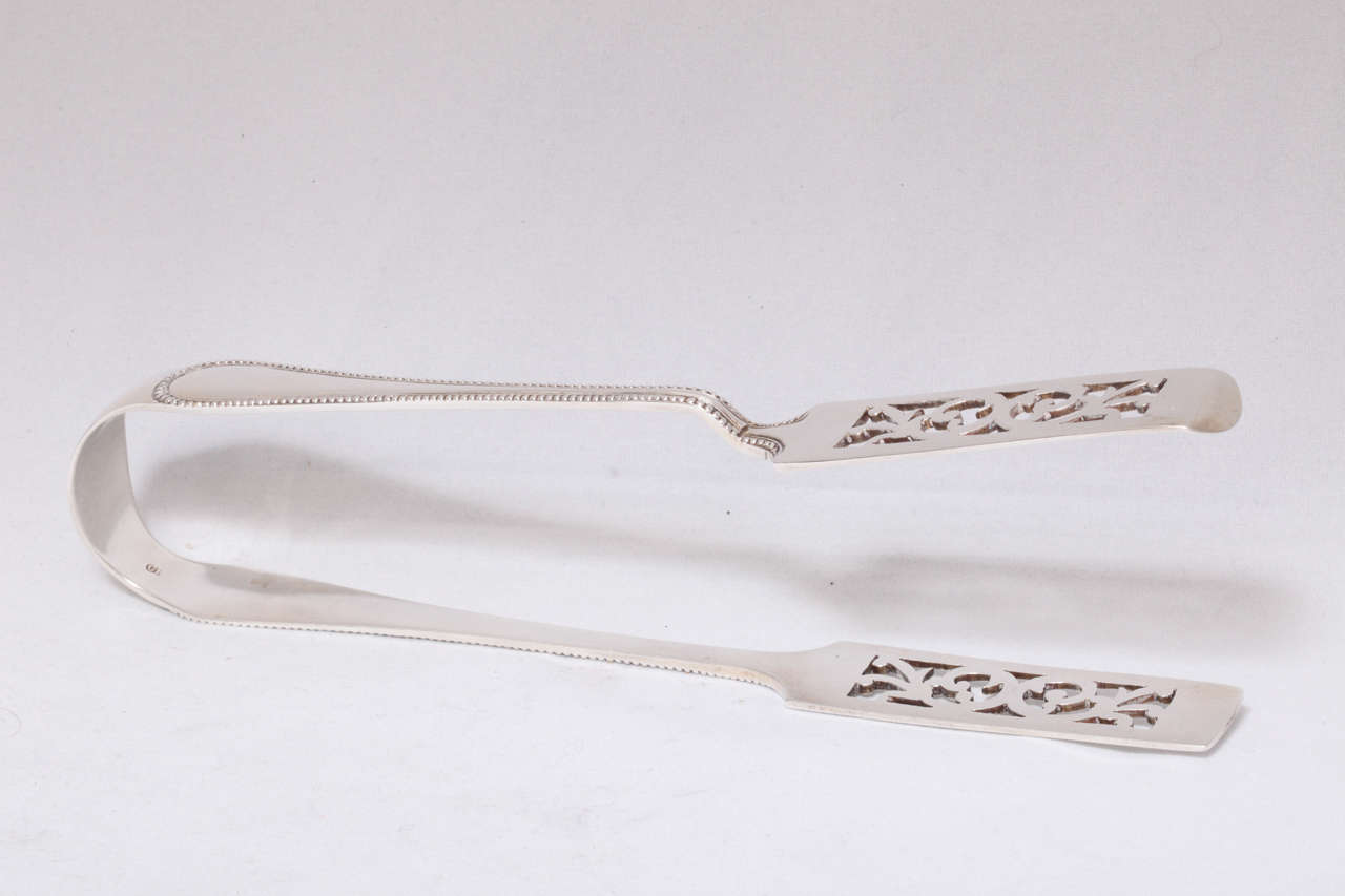Late 19th Century Victorian Sterling Silver Asparagus Tongs