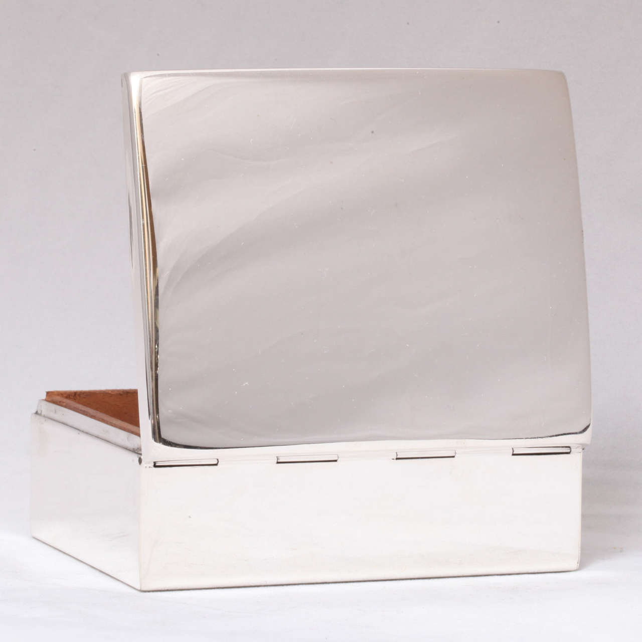 Art Deco Sterling Silver Table Box with Hinged Lid 2