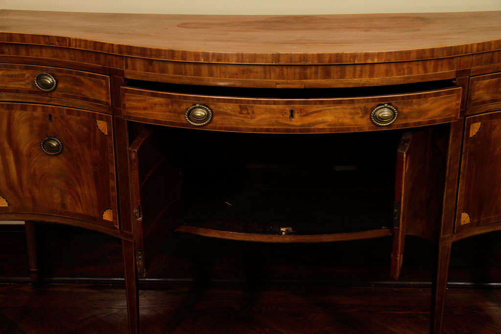 A Lovely Federal Inlaid Serpentine Front Sideboard For Sale 2