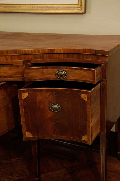 A Lovely Federal Inlaid Serpentine Front Sideboard For Sale 3