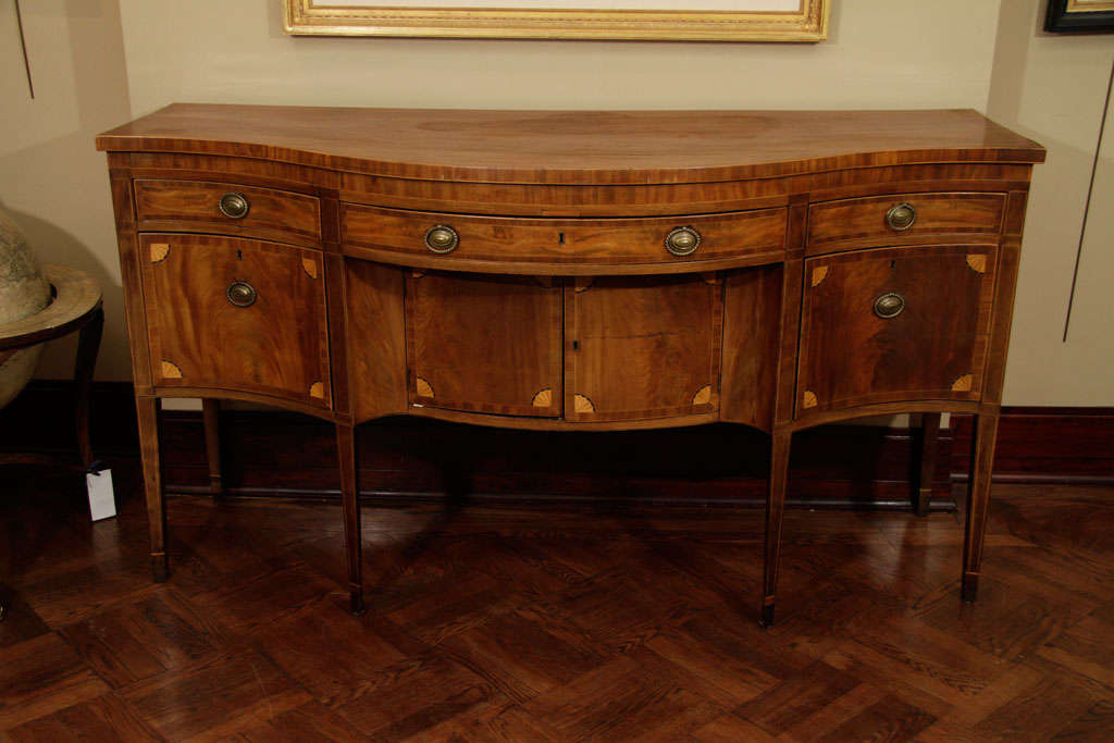 A Lovely Federal Inlaid Serpentine Front Sideboard For Sale 5