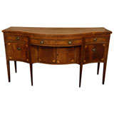 Antique A Lovely Federal Inlaid Serpentine Front Sideboard