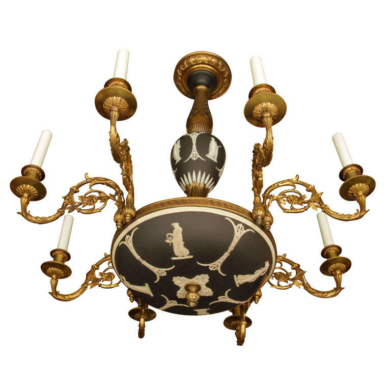 A Wedgwood Jasper Chandelier