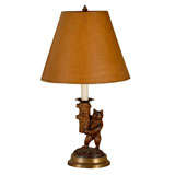 20th Century Black Forest Bear Lamp