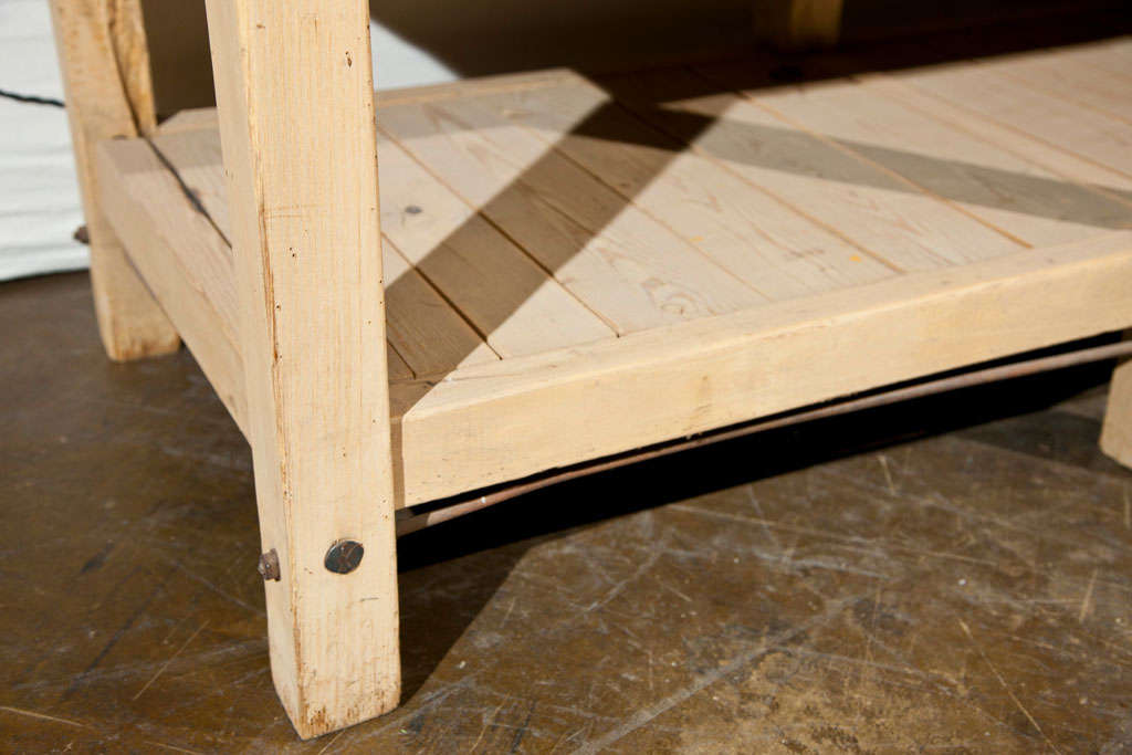 Austrian Long Work Table with Shelf